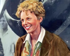 Amelia Earhart Art paint by numbers