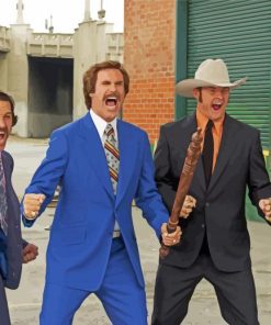 Anchorman Characters paint by numbers