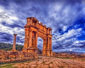 Arch Of Caracalla Algeria Monument paint by numbers