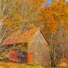 Barn Fall Scene paint by numbers