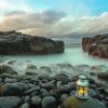 Lantern On beach Rock Paint By Numbers