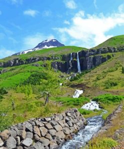 Beautiful Mountain Stream paint by numbers