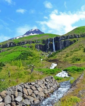 Beautiful Mountain Stream paint by numbers