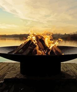 Wood Firepit Paint by Numbers