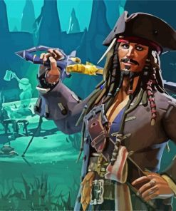 Captain Jack Sparrow Sea Of Thieves paint by numbers