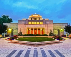 Cardston Temple Paint by Numbers