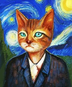 Cat Van Gogh paint by numbers