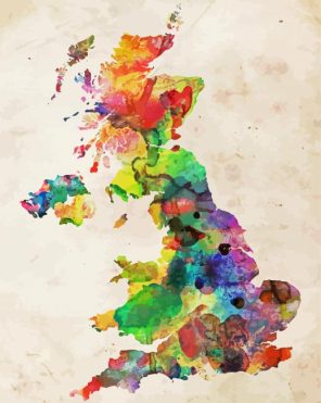 England Map Paint By Numbers