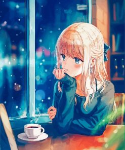 Adorable Anime Girl Paint By Numbers