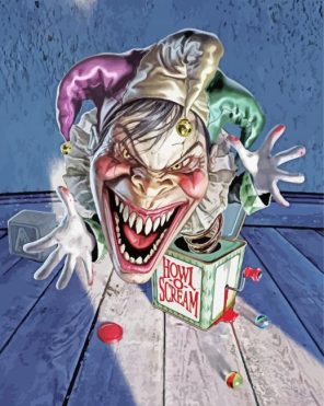 Evil Clown Paint By Numbers