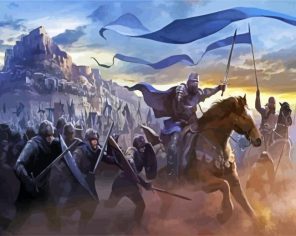 Fantasy Cavalry Charges Paint By Numbers