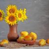 Sunflowers On Table Paint by Numbers