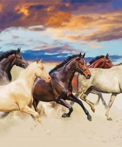 Galloping Horses Art Paint By Numbers