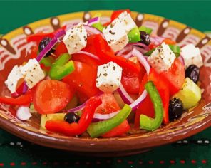 Greek Salade Meal Paint By Paintings