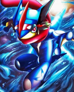 Greninja Art Paint By Numbers