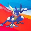 Greninja Pokemon Anime paint by numbers