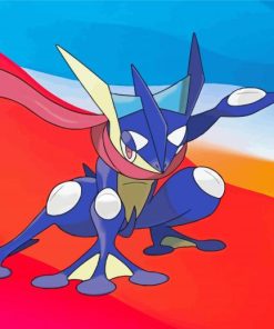 Greninja Pokemon Anime paint by numbers