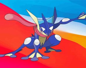 Greninja Pokemon Anime paint by numbers