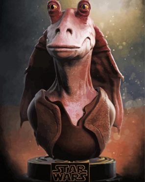 Jar Jar Binks Art paint by numbers