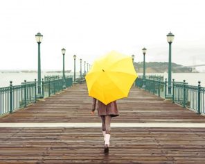 Lady With Umbrella paint by numbers