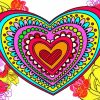 Mandala Heart paint by numbers