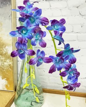 Orchid Flowers paint by numbers