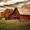 Barn And Horses Paint By Numbers