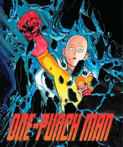 One Punch Man Poster Paint by Numbers