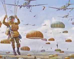 Paratroopers Art paint by numbers