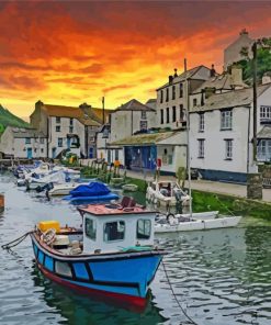 Polperro At Sunset paint by numbers