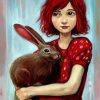 Girl With Rabbit Paint By Numbers