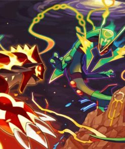 Rayquaza And Groudon paint by numbers