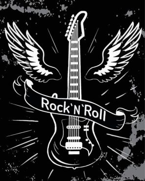 Rock And Roll Guitar Paint By Numbers