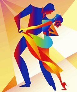 Salsa Dancers paint by numbers