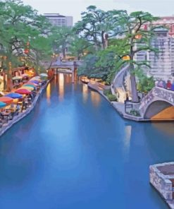 San Antonio River Walk Paint by numbers