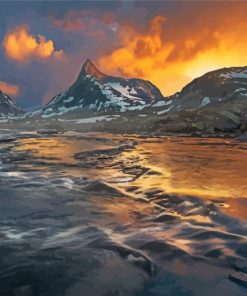 Scandinavian Mountains Paint By Numbers