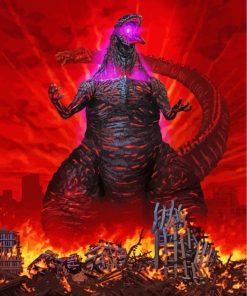 Shin Godzilla Poster Paint By Numbers