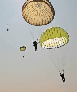 Silhouette Paratroopers Paint By Numbers