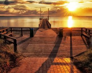 Sunrise At Wharf paint by numbers
