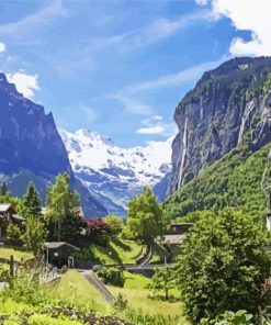 Switzerland Mountains Paint by Numbers