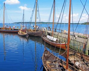 Viking Ships Paint by Numbers