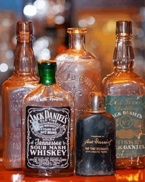 Whiskey Bottles Paint By Numbers