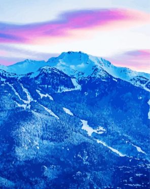 Snowy Mountain Paint by Numbers