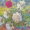 White Peonies Garden Paint By Numbers