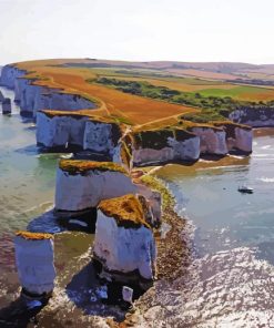 White Cliffs Dover Sea Paint By Numbers