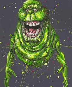 Abstract Slimer paint by numbers