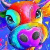 Colorful Cow Paint By Numbers