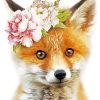 Aesthetic Floral Fox paint by numbers