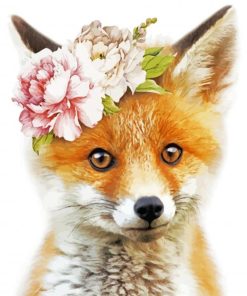 Aesthetic Floral Fox paint by numbers