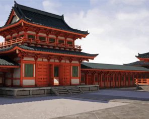 Japanese Temple Paint By Numbers